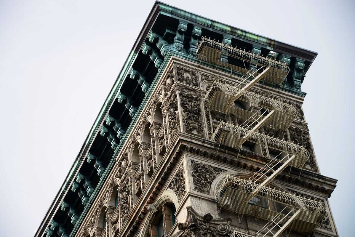 07-4 Close Up Of The Silk Exchange Building With External Stairs From Broome St In SoHo New York City